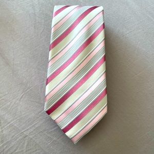 Sean John Necktie. Pink, White, Grey Stripes.